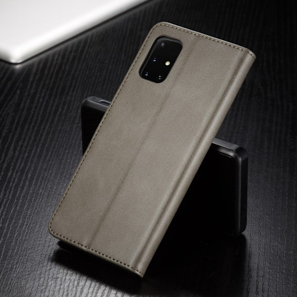 LC.Imeeke läder Samsung Galaxy A71 5G fodral - Silver/Grå Silvergrå