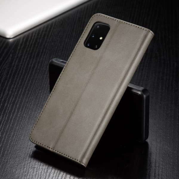 LC.IMEEKE Samsung Galaxy A71 5G Flip Case - Grey Silver grey