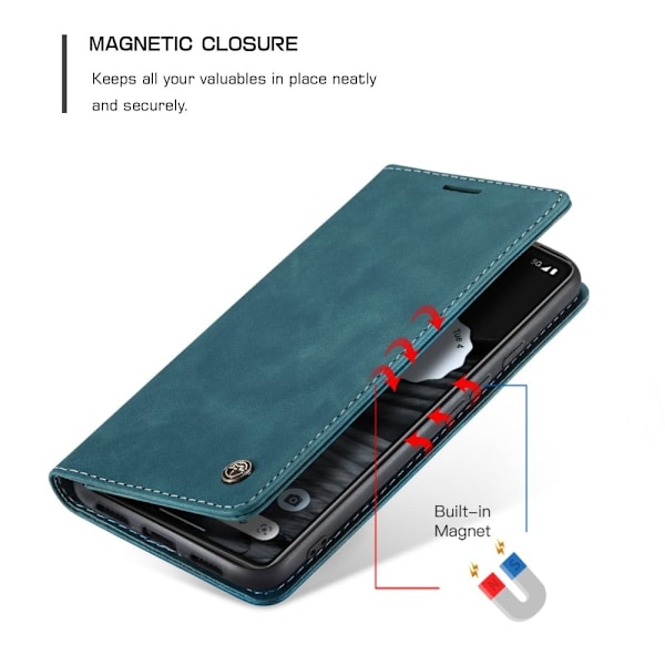 CaseMe Google Pixel 7 Vintage Etui - Blå Blue