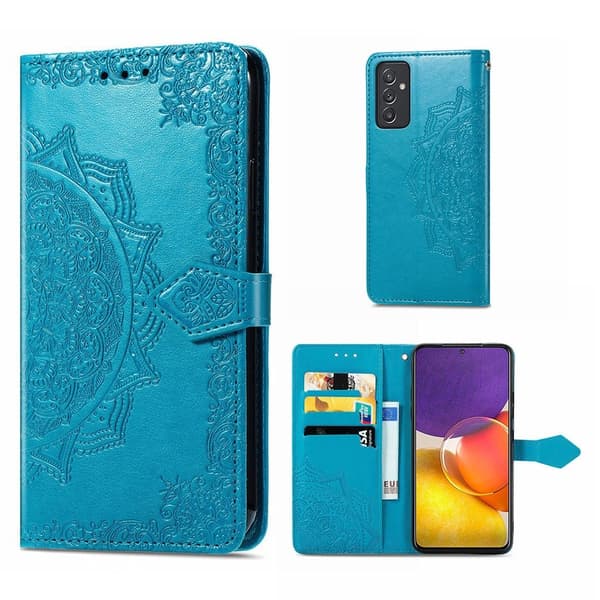 Mandala Samsung Galaxy A82 5G læderetui - Blå Blue