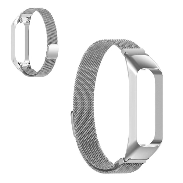 Ruostumattomasta teräksestä valmistettu ranneke Samsung Galaxy Fit 2 - Hopea Silver grey