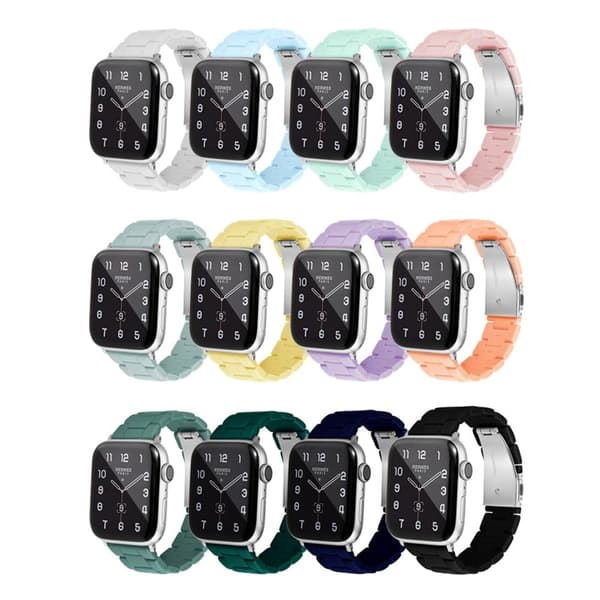 Apple Watch (41 mm) enkelt klockarmband i harts - Grön Grön