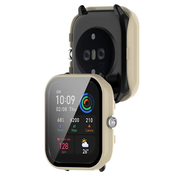 Amazfit GTS 4 Mini cover with tempered glass - Ivory White Vit