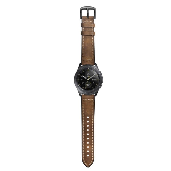 Samsung Galaxy Watch (42mm) læder Læder Urrem - Brun Brown