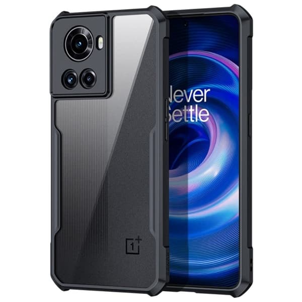 Støtsikkert hybriddeksel for OnePlus 10R / OnePlus Ace - Svart Black