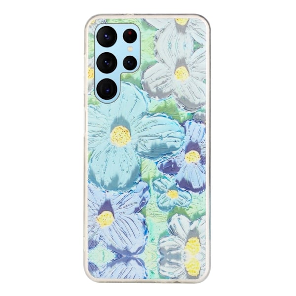 Deco Samsung Galaxy S22 Ultra skal - Blå Blommor Blå