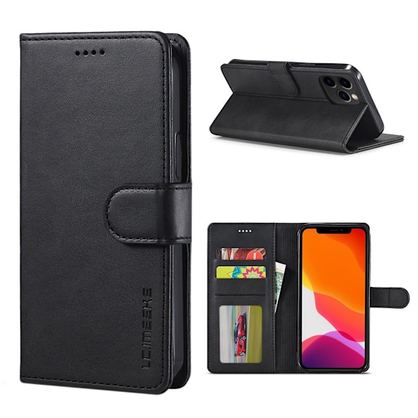 LC.IMEEKE iPhone 12 Mini flip case - Musta Black