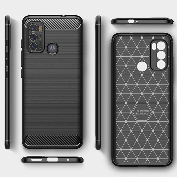 Carbon Flex case Motorola Moto G60 - Rød Red