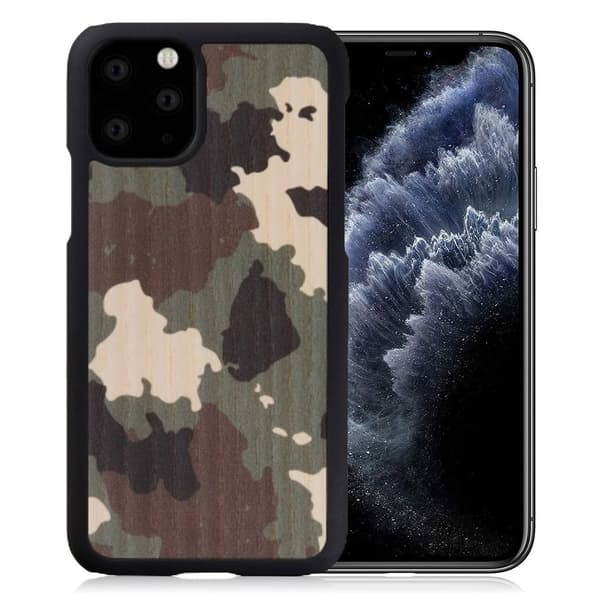 Man&Wood premiumfodral för iPhone 11 Pro - Kamouflage multifärg