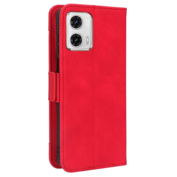 Modernt Motorola Moto G73 fodral med plånbok - Röd Röd