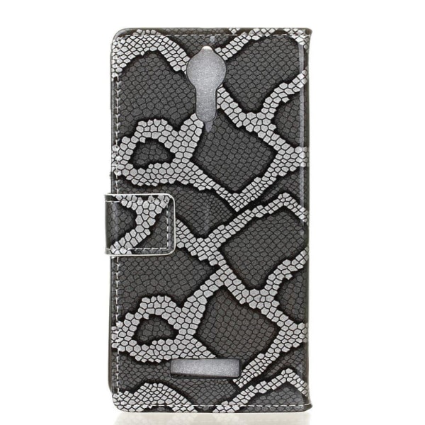 Acer Liquid Zest Plus læder-etui m. leopardmønster - Sølv Silver grey