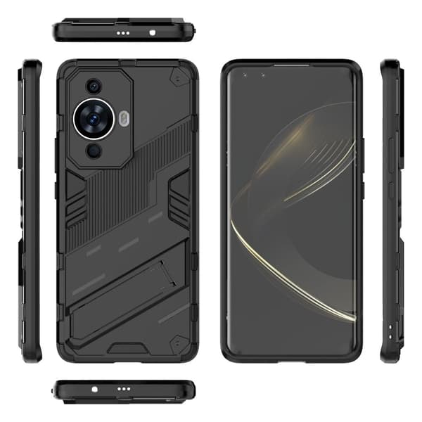 Shockproof Hybrid Suojakuori With A Modern Touch For Huawei Nova 11 - Musta Black