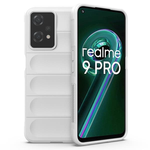 Deksel med mykt grep for Realme 9 Pro - Hvit White