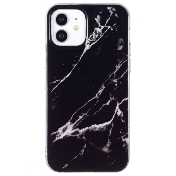 Marble iPhone 12 Mini Suojakotelo - Musta Black