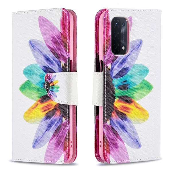 Wonderland Oppo A54 5G / A74 5g / A93 5g Flip Etui - Solsikke Multicolor