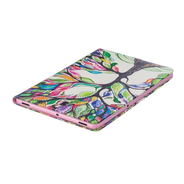 Samsung Galaxy Tab S4 PU-läderfodral med mönster - Färgat Träd multifärg