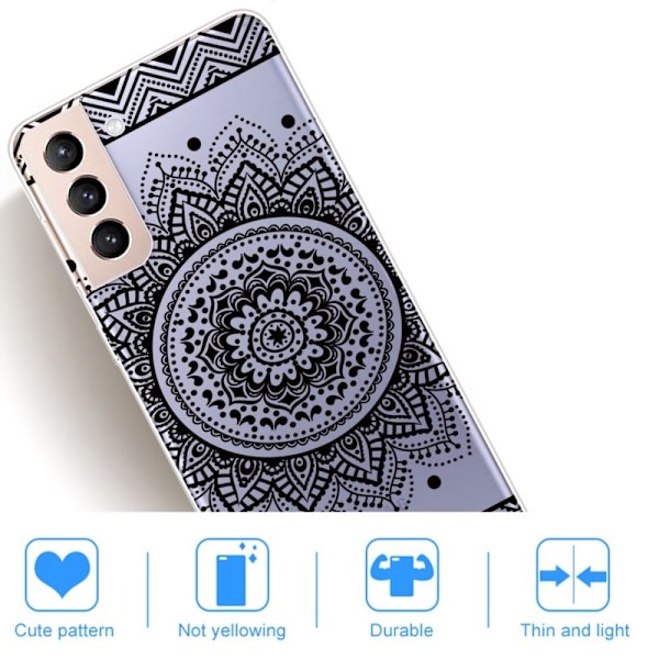 Deco Samsung Galaxy S22 Plus Etui - Mandala Blomst Black