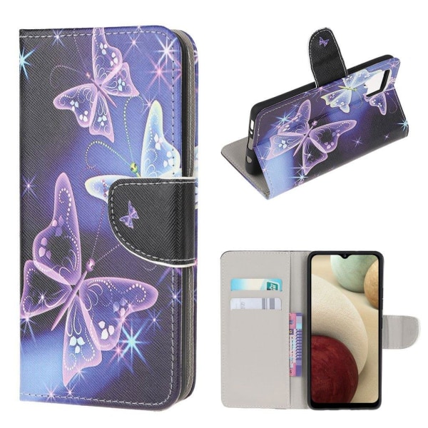 Wonderland Samsung Galaxy A12 5G flip etui - lille sommerfugl Purple