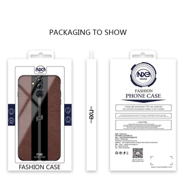 NXE LELCA-serien Huawei Mate 20 Lite-glassveske - kaffe Brown