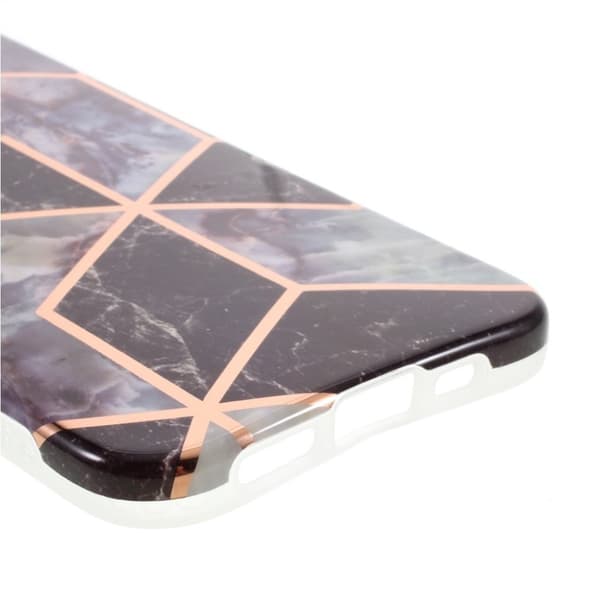 Marble iPhone 12 Pro Max Etui - Svart / Grå Silver grey