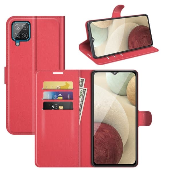 Classic Samsung Galaxy A22 4G flip etui - Rød Red