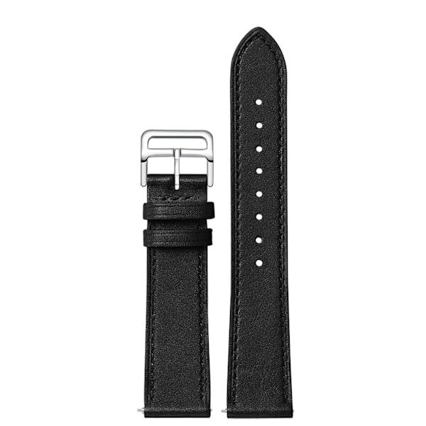 Samsung Galaxy Watch 5 / 5 Pro klockarmband i äkta läder med textur - Svart Svart