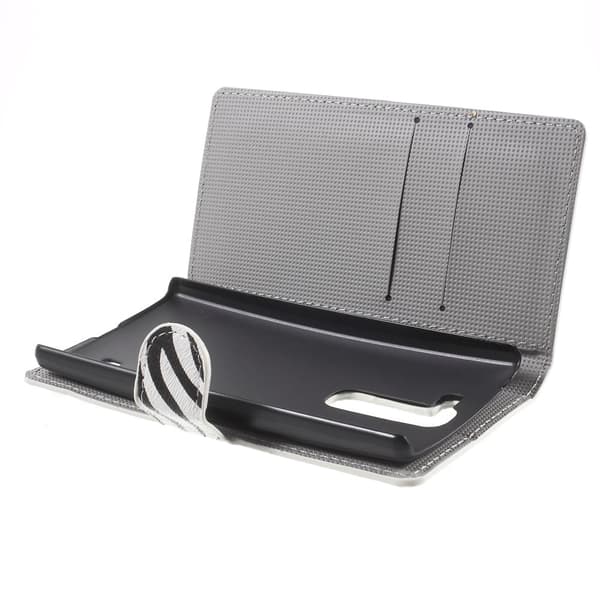 Moberg LG G4c Lær Etui Med Kort Holder - Zebra Striper Multicolor