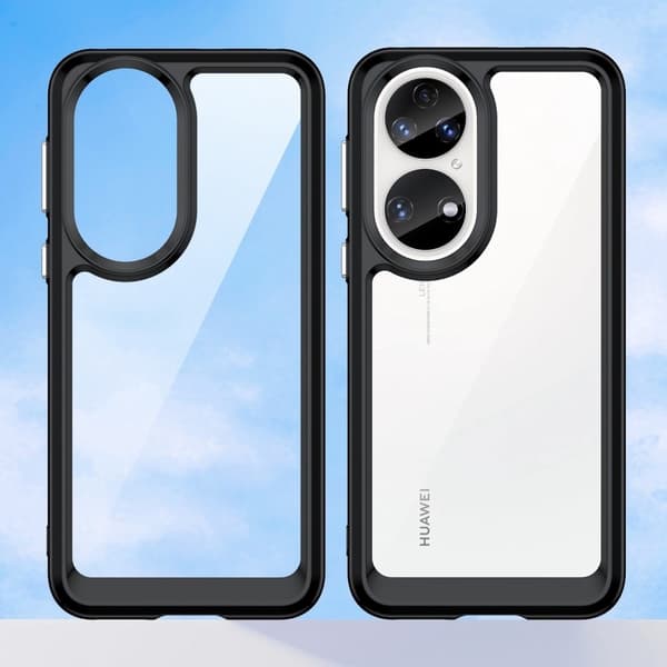 Huawei P50 / Huawei P50E smart akryl cover - Sort Black