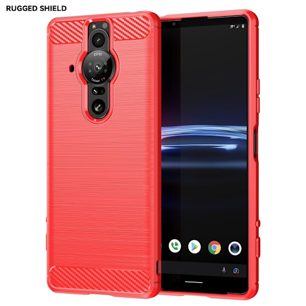 Carbon Flex Suojakotelo Sony Xperia Pro-I - Punainen Red