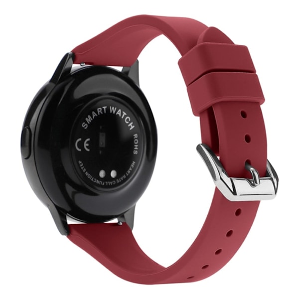 20 mm universal urrem i silikone - Rødvin Red