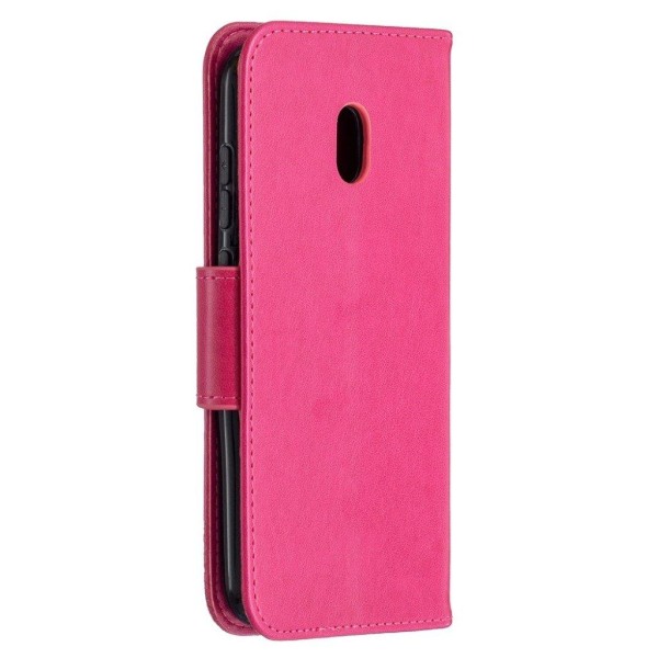 Butterfly Nokia C1 Plus Flip Etui - Rose Pink