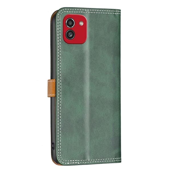 BINFEN tofarget læretui for Samsung Galaxy A03 - Grønn Green