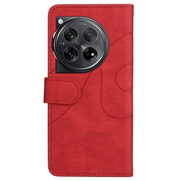 Teksturoitu nahkakotelo hihnalla OnePlus 12R - Punainen Red