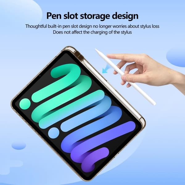 iPad Air 11 (2024) Etui Klar, fleksibel tabletbeskyttelse med penneåbning - Sort Black