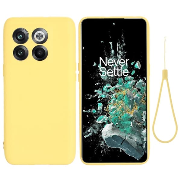 Matt OnePlus Ace Pro / OnePlus 10T skal av flytande silikon - Gul Gul