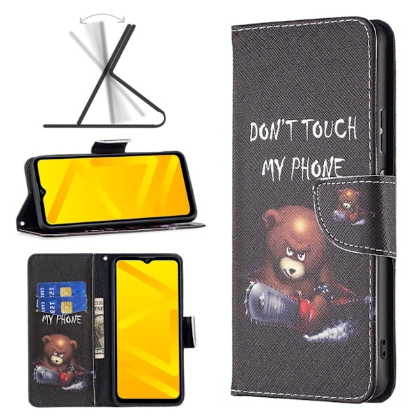 Wonderland ZTE Blade A51 flip kuoret - Karhu Black