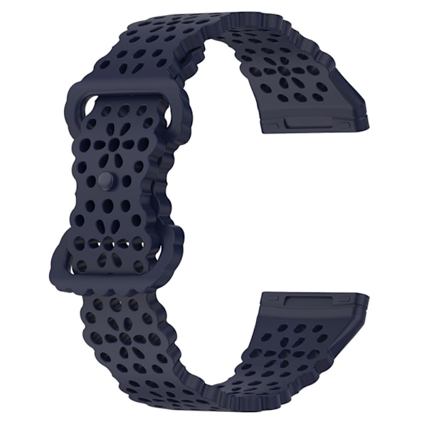 Fitbit Versa 4 / Sense 2 / Versa 3 / Sense klockarmband i blommig stil med spets - Mörkblå Blå