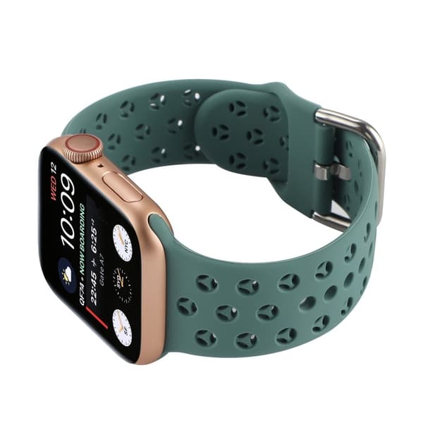 Apple Watch Series 8 (41mm) silikonerem i hul stil - Grøn Green