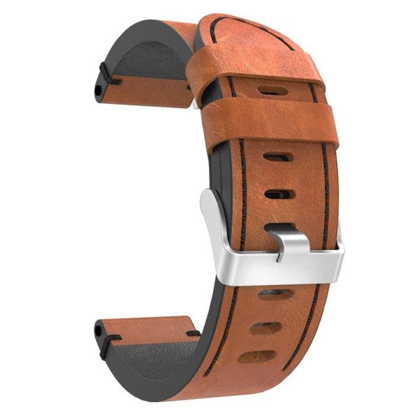 Samsung Gear Sport Klockband i äkta läder - Svart ljus brun Brun