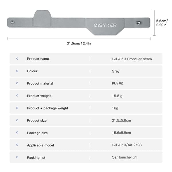 STARTRC 1125153 Til DJI Air 3 Drone Blød propelstabilisator Transparent