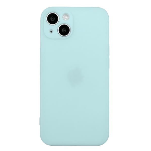 Avfasat gummerat droppskydd för iPhone 15 Plus - Ljus Cyan Grön