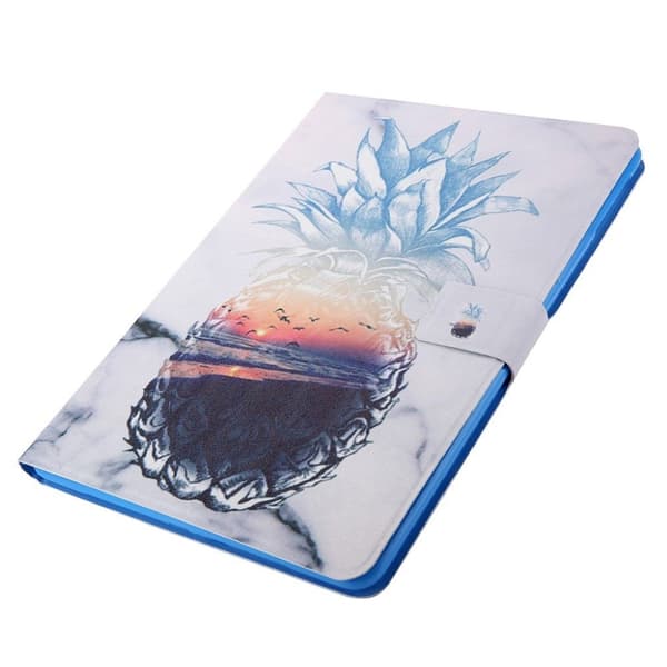Elegant Mønster Lær Flippetui til Samsung Galaxy Tab A7 10.4 (2020) - Ananas Blue
