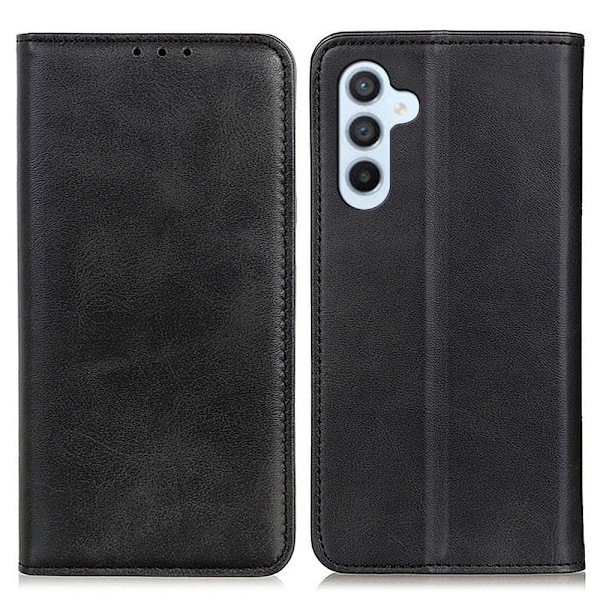 Äkta läder Samsung Galaxy A54 fodral - Svart Svart