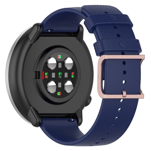 20 mm klockarmband i silikon med universell prickdesign - Midnattsblå Blå