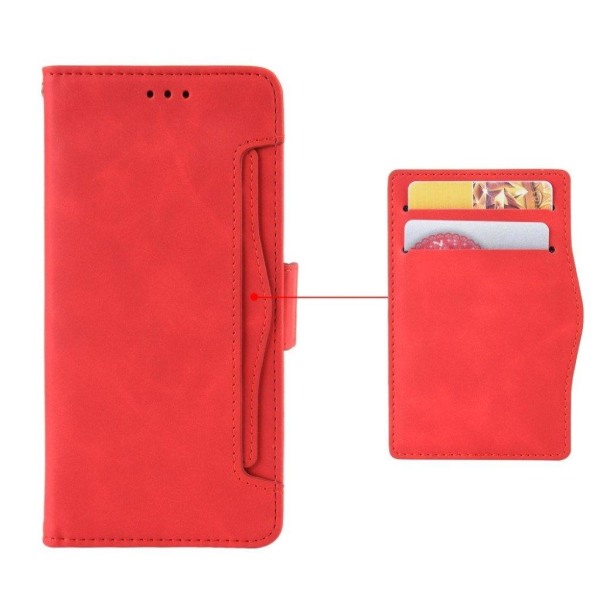 Modern-styled Læder Pung Etui til Alcatel 1l (2021) - Rød Red