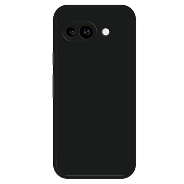 Google Pixel 9a fleksibelt etui med rett kantbeskyttelse Telefondeksel - Svart Black