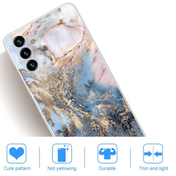 Marble Samsung Galaxy A13 5G Suojakotelo - Bluish Kulta Marble Multicolor