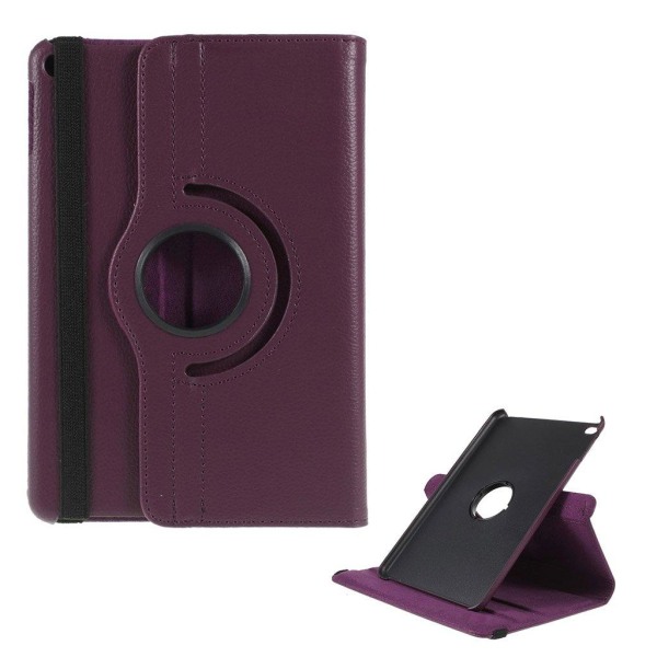 iPad Mini (2019) litchi læder etui - Lilla Purple