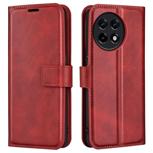 Læretui med Lommebok til OnePlus 11R / Ace 2 - Rød Red