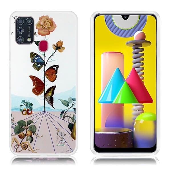 Deco Samsung Galaxy M31 Cover - Sommerfugl og Blomster Multicolor